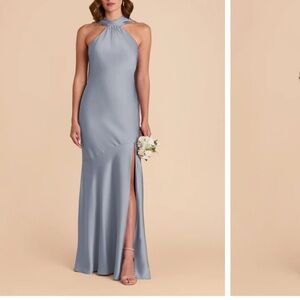 Birdy Grey Eileen Matte Satin Dress - Dusty Blue
L